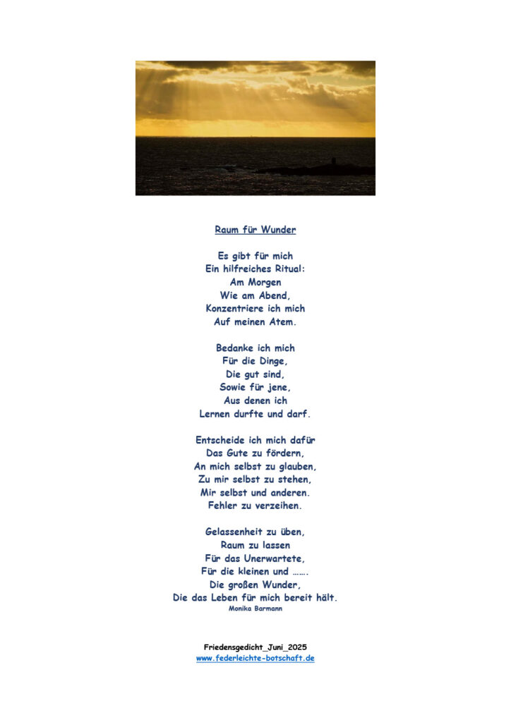 Friedensgedicht Juni 2025