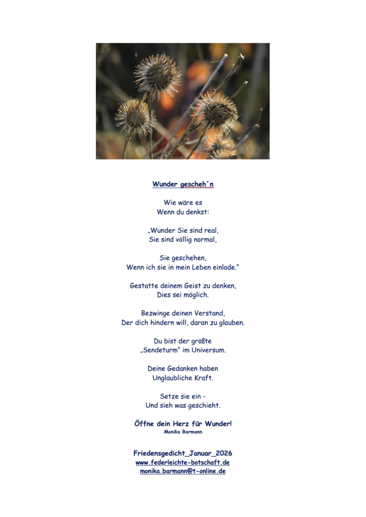 Friedensgedicht Januar 2026
